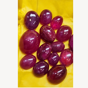 Lot de 16 cabochons ovales en rubis de Bangkok de 12 mm à 20 mm, 308 carats, Iroc Sales, rubis de haute qualité remplis de verre - Product Image 6