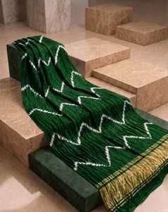 Soft Gajji Silk Lehariya <b>Saree</b> Traditional Dye Printed Ethnic <b>Saree</b> for Women - Product Image 4