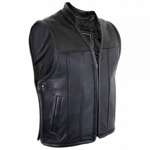 Chaleco de Cuero para Hombre Hecho en Fábrica a Precio Competitivo, Personaliza tu Propio Logotipo, Chaleco de Cuero Profesional de Primera Calidad, Cantidad al por Mayor - Product Image 3