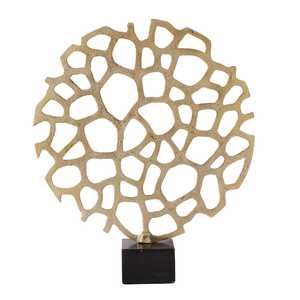 Trendy Jaffs Exports Aluminum Sculpture <b>Figure</b> Shape Gold Plated Eco-Friendly Durable Handmade Modern Art Design Tabletop Decor - Product Image 2