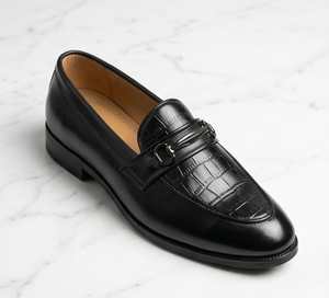 Mocasines Clásicos de Piel Sintética de Lujo para Hombre, con Punta Redonda, Antideslizantes, Elegantes para Negocios y Bodas - Product Image 1