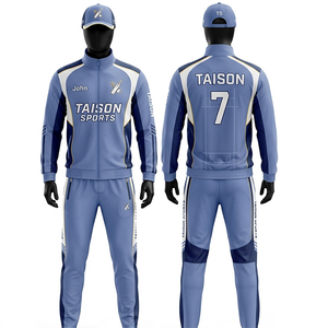 Traje Deportivo de Cricket Premium para Hombre, Tela de Poliéster de 220 GSM, Paneles en Contraste, Nombre y Número Personalizados por Sublimación - Product Image 1