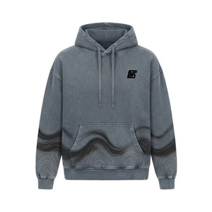 Sweats à capuche effet délavé, matière douce et respirante, parfaits pour l'été, tenues décontractées et style streetwear. - Product Image 1