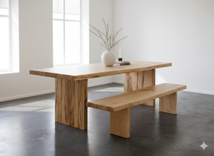 Mesa de Comedor Tania de Madera de Teca Sólida, Muebles Modernos Minimalistas, Muebles de Comedor de Teca Hechos a Mano, Muebles de Madera de Lujo Escandinavos - Product Image 3