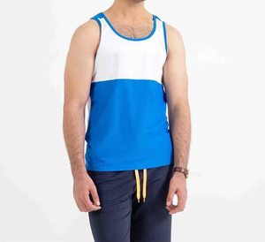 Gym Fitness Tank Tops Men's Clothing Bodybuilding Summer High Street Style Sleeveless Breathable Cotton/Polyester Tank Top - Product Image 2