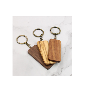 Wood Keychain With Metal <b>Rings</b> Metal <b>Ring</b> Attached Wood <b>Keyring</b> Manufacture High Quality Wood Keychain - Product Image 4