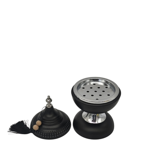 Brûleur à Bakhoor au design arabe moderne, avec couvercle en forme de palmier vert, Mabkhara, porte-encens Oud du Moyen-Orient, décoratif, pour cadeau ou usage domestique - Product Image 4
