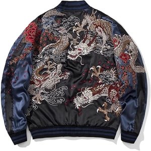 แจ็คเก็ตวาร์ซิตี้ผ้าซาตินราคาประหยัดจากสหรัฐอเมริกา รับทำโลโก้ตามสั่ง แจ็คเก็ตบอมเบอร์ผู้ชาย สไตล์พรีเมียม ชุดกีฬา รับผลิตจำนวนมาก - Product Image 2