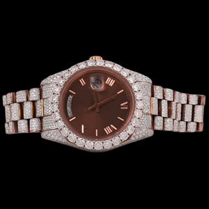 Nuevo Diseño Reloj de Oro Blanco con Moissanita y Diamantes, Totalmente Iced, Estilo Hip Hop Bling, Movimiento de Cuarzo VVS, Caja de Acero Inoxidable de Lujo, Aleación - Product Image 1