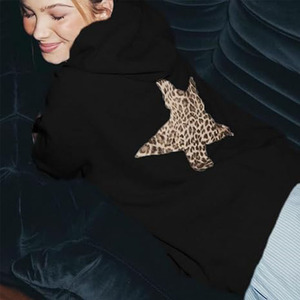 Sudadera con Capucha Oversize con Estampado de Leopardo Y2K, Sudadera con Capucha de Guepardo, Estilo Urbano, Unisex, Tops Pullover - Product Image 3
