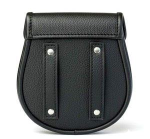 Sporran écossais traditionnel pour hommes en cuir écologique pour activités de plein air, couronne dorée - Product Image 3