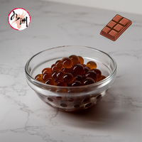 Perles de tapioca éclatantes au chocolat de Taïwan, certifiées HALAL/HACCP, ingrédients pour garniture de thé aux bulles en bouteille