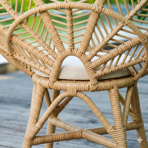 Fauteuil d'appoint en rotin naturel fait main, fauteuil en osier moderne pour jardin et terrasse, mobilier de villégiature durable en gros - Product Image 3