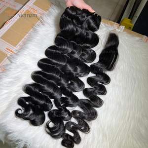 Grade 12A Vague de Corps Vietnamienne Vente en Gros Extensions de Cheveux Humains Naturels Vierges à Cuticule Alignée Remy Meilleure Qualité Pas Cher - Product Image 6