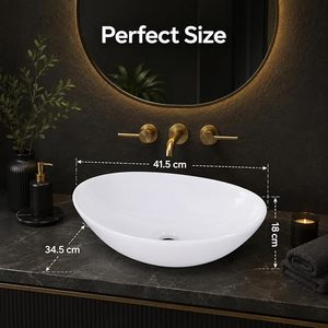 Évier de salle de bain de luxe en nacre écologique de 26 cm avec surface lisse et brillante pour salles de bain résidentielles et hôtelières par AALIYAN IMPEX - Product Image 3