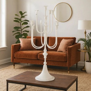 Candélabre en métal à cinq bras de style antique, luxueux, pour la décoration intérieure à prix bas - Product Image 1