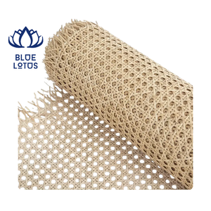 BEST SELLER - Tissu en rotin naturel durable, motif carré, maille tissée pour meubles de maison - Product Image 1