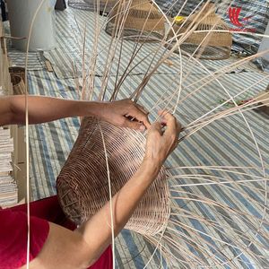 Handmade Huge Rattan Bell Shape <b>Lamp</b> Cover Rustic Woven Light Shade Eco Friendly Handicraft Ceiling <b>Floor</b> Application - Product Image 2