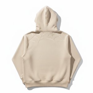 Sudadera con capucha lisa al por mayor, con etiqueta personalizada, para hombre, de forro polar grueso, tipo pullover, con diseño de telaraña, unisex, ODM - Product Image 3