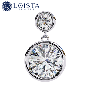 Lab Grown Diamond Round Brilient Cut For Engagement <b>Earring</b> With IGI certified Women's Luxury Jewelry - Product Image 2