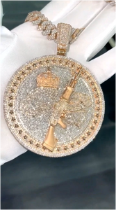 Conjuntos de Joyería Hip Hop Personalizados, Collar con Inicial de Letra Redonda de Moissanita, Plata de Ley 925 para Accesorios de Boda - Product Image 5