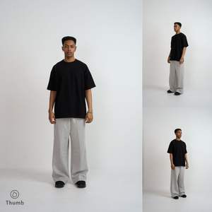 T-shirt Oversize Premium de Luxe Streetwear 300 GSM 100% Coton Lourd Vierge Prêt à Expédier Vente en Gros - Product Image 1