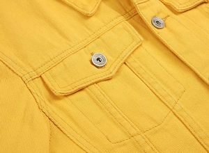 Veste en jean décontractée pour homme, 100 % coton, haute qualité, avec logo personnalisé sur le devant, respirante, écologique, séchage rapide, pour l'extérieur, vente en gros - Product Image 6