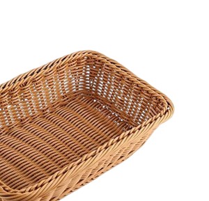 Plateau de rangement rectangulaire artisanal en rotin de qualité export pour centre de table de salle à manger - Product Image 3