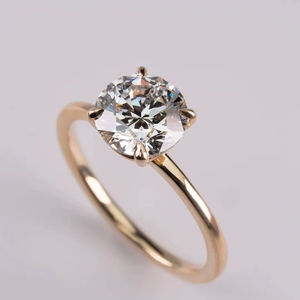 2.00 ct Round Cut Lab Grown <b>Diamond</b> Solitaire Ring 18K/14K/10K Yellow Gold Minimalist Engagement Wedding Fine <b>Jewelry</b> Wholesale - Product Image 1