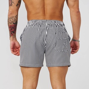 <b>Men's</b> <b>Pink</b> Striped Board <b>Shorts</b> Mid Waist Drawstring Closure Casual Wear Breathable 100% Polyester <b>Short</b> Length Custom Logo - Product Image 5