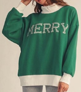 Sudadera Rosa Oversize con Letras, Unisex, Casual, con Cuello Alto y Puños Blancos - Product Image 2