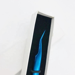 Pince à épiler professionnelle en acier inoxydable à plasma bleu 45 degrés avec étiquette privée, pince isolée, logo personnalisé - Product Image 3