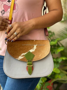 กระเป๋าถือหนังรีไซเคิลสไตล์ตะวันตกกระเป๋าเงินหลากสีสำหรับผู้หญิงกระเป๋าสะพายไหล่พิมพ์ลายสัตว์ทันสมัยดีไซน์ใหม่ - Product Image 3