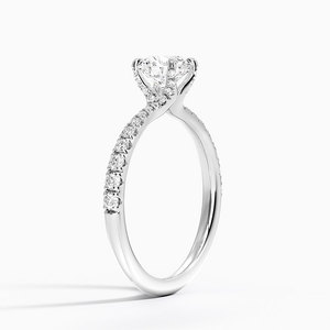 Bague de fiançailles solitaire SOJ Ring 02 en argent 925 plaqué rhodium, sertie de 36 pierres latérales, coupe ronde, moissanite 2 carats certifiée GRA - Product Image 2