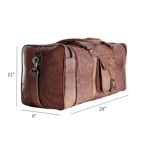 Sac de voyage classique en cuir PU avec logo personnalisé, sac de sport en vente - Product Image 2