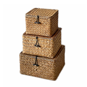Cesta de Regalo de Mimbre con Tapa, 3 Tamaños Disponibles, Decoración con Lazo, Caja de Regalo Tejida, Múltiples Estilos y Colores, Compatible con OEM y ODM - Product Image 3