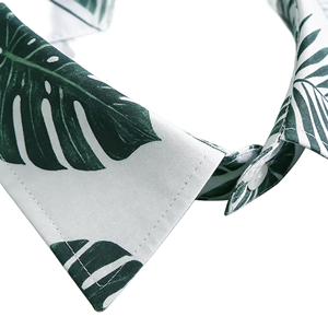 Anti-Pilling Satin Fabric Short Sleeve Floral Printed Design satin 100% poly 300Grams Men's Casual Summer Shirt Breathable - Product Image 4