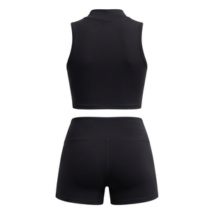 Conjunto Deportivo Formal para Mujer, Leggings Acanalados, Top Corto, Pantalones Cortos, Transpirable, Spandex/Nailon/Algodón, Secado Rápido, Cintura Elástica, Uso Diario - Product Image 2