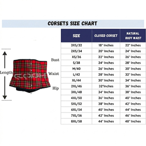 Cinturón de Corsé de Tartán Rojo de Estilo Gótico y Punk de Primera Calidad - Product Image 6