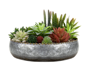 Galvanized Metal Best Selling Heavy Duty Long Lasting Iron Planter Round Shape <b>for</b> Ascent Homes Floor Decor in Cheap Price - Product Image 2