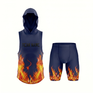 Ensemble d'uniformes de flag football à compression à prix réduit, sublimés, pour 7 v 7, avec sac de transport, tenues de football américain - Product Image 5