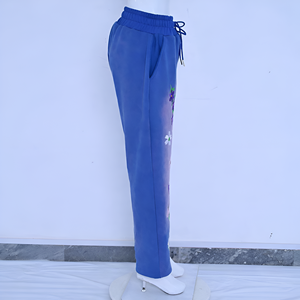 Men’s Premium Quality Cotton Fleece Printed Sweatpants Streetwear Joggers Elastic Waist <b>Drawstring</b> Comfortable Fit Trend Style - Product Image 5