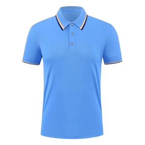 Chemise de golf pour homme, design personnalisé OEM, élégante, formelle, à motif uni, manches courtes, séchage rapide, tricotée, 100% coton, 220g, logo brodé - Product Image 2