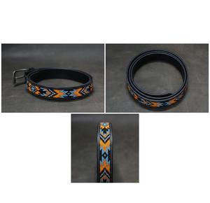 Ceinture Western Unisexe Faite à la Main avec Boucle à Ardillon Perlée, en Cuir de Vachette Véritable Marron Vintage Personnalisé, Imprimée par Transfert Thermique, 1-1,5 pouces - Product Image 2