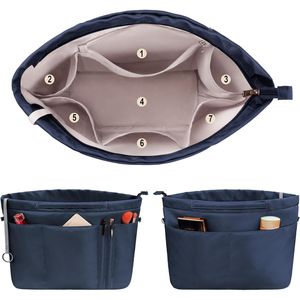 Organizer per Borse da Donna con 14 Tasche e Cerniera, Inserto per Borsetta e Custodia per Cosmetici - Product Image 3