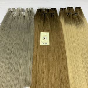 Haute qualité nouvelle arrivée Ombre trame Extensions cuticule aligné brut vierge droite Vietnam main douce Super Double dessiné 8 pouces - Product Image 4