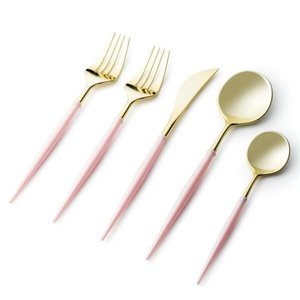 Ensemble de couverts de luxe modernes en acier inoxydable avec manche fin en émail noir plaqué argent pour la maison, les restaurants et les mariages - Product Image 3