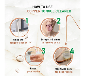 Limpiador de Lengua de Cobre |   Portátil, Reutilizable, Ecológico, Antideslizante, en Forma de U |   Cuidado Bucal Ayurvédico Natural |   Venta al por mayor - Product Image 2
