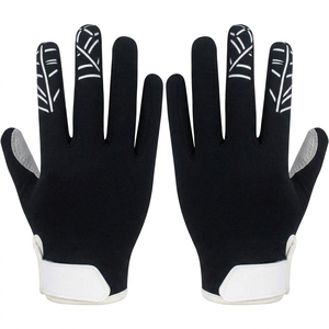 Gants de football américain personnalisés en cuir synthétique respirant et antidérapant pour adultes et jeunes, avec poignée de réception et crochet - Product Image 1