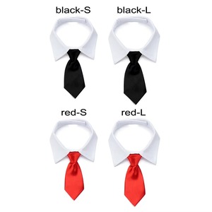 Corbata de Moño Formal Negra y Roja para Perros y Gatos, Accesorios para Mascotas, Traje Formal de Algodón para Perros Pequeños - Product Image 2
